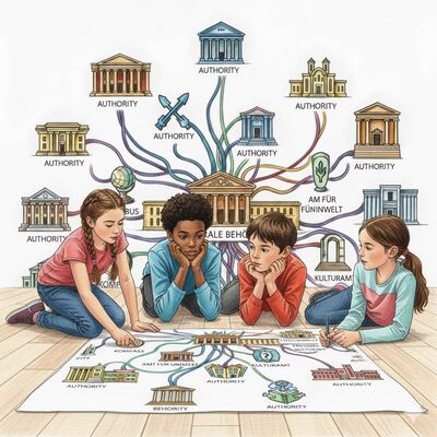 Kinder informieren sich über Behördenvernetzung