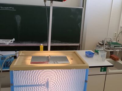 Wasserwellen mit der Wellenwanne